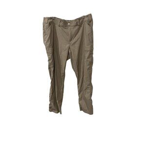 Duluth Trading Womens Cargo Pants 20W x 31 Relaxed Fit Nylon/Spandex Beige Durab